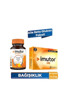 İmutor Imutor Gummies & Imutor 100 - Bağışıklık -beta Glukan, C,d Vitamini, Çinko - Aile Beta Glukan Paketi