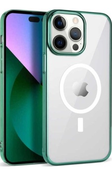 Apple Uyumlu iPhone 13 Pro Max Kılıf Zore Wireless Şarj Özellikli Pixel M-safe Kapak Koyu Yeşil Apple Uyumlu iPhone 13 Pro Max Kılıf Zore Wireless Şarj Özellikli Pixel M-safe Kapak Koyu Yeşil