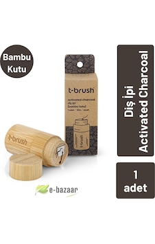 T-Brush Activated Charcoal Bambu Kutu Diş İpi - 30 metre