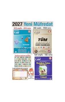 4. Sınıf Tüm Dersler 2027 Konu Anlatım Soru Bankası Türkçe Okuduğunu Anlama Becerileri 3 Kitap Set 4. Sınıf Tüm Dersler 2027 Konu Anlatım Soru Bankası Türkçe Okuduğunu Anlama Becerileri 3 Kitap Set