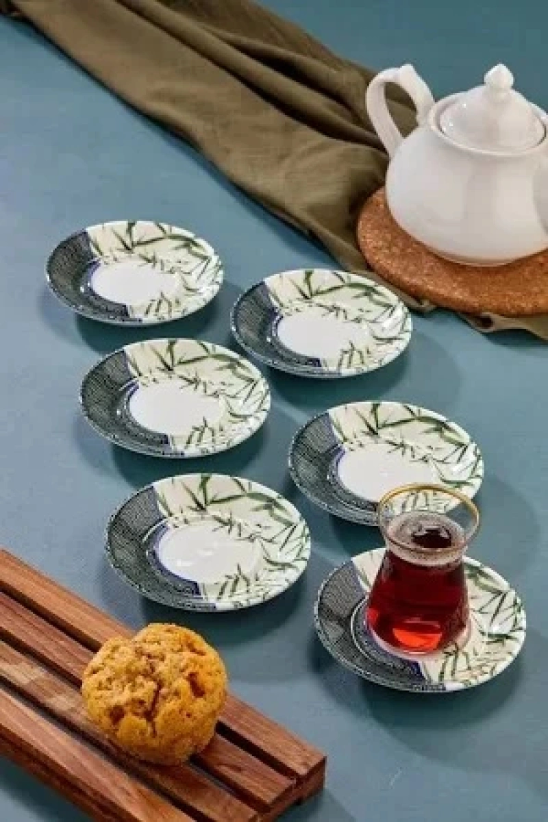 Cooker Porselen Alaçatı Çay Tabağı 6'lı Çok Renkli Cooker Porselen Alaçatı Çay Tabağı 6'lı Çok Renkli
