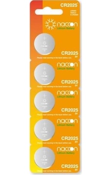 Naccon Cr2025 3v Lityum Pil 5'li Paket