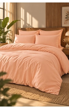 7days Çift Taraflı Çift Kişilik 6 Parça Nevresim Takımı 200x220 Somon