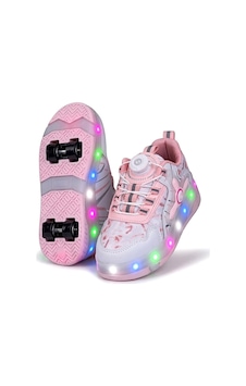 Elit Eyl034 Kız Çocuk Rgb Led Işıklı Çıkarılabilir Tekerlekli Paten Ayakkabı Pudra Elit Eyl034 Kız Çocuk Rgb Led Işıklı Çıkarılabilir Tekerlekli Paten Ayakkabı Pudra