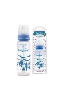 Babytime Bt 065 Klasik Silikon Kiraz Uçlu Pp Biberon 250 ML Mavi Babytime Bt 065 Klasik Silikon Kiraz Uçlu Pp Biberon 250 ML Mavi
