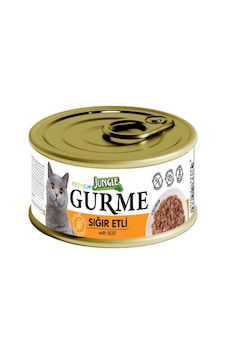 Jungle Gurme Konserve 85 Gr Kedi Maması Yetişkin Sığır Etli 6'lı Jungle Gurme Konserve 85 Gr Kedi Maması Yetişkin Sığır Etli 6'lı