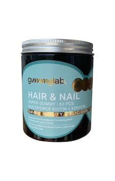 Gummylab. Hair & Nail Multiforce Biotin + Keratin Takviye Edici Gıda 60 Adet Jel Form