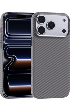 Apple Uyumlu iPad iPhone 17 Pro Kılıf M-safe Şarj Özellikli Karbon Fiber Görünümlü Zore Nekst Kapak Gümüş Apple Uyumlu iPad iPhone 17 Pro Kılıf M-safe Şarj Özellikli Karbon Fiber Görünümlü Zore Nekst Kapak Gümüş
