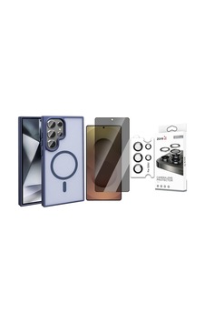 Vendas Samsung Uyumlu Galaxy S25 Ultra Kılıf Magsafe Şarj Özellikli Mat Arka Yüzey Zore Sio Kapak + Safir Kamera Lens + Hayalet Ekran Koruyucu Lacivert Vendas Samsung Uyumlu Galaxy S25 Ultra Kılıf Magsafe Şarj Özellikli Mat Arka Yüzey Zore Sio Kapak + Safir Kamera Lens + Hayalet Ekran Koruyucu Lacivert