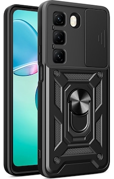 Teleplus İnfinix Hot 60i 4g Kılıf Magnetik Standlı Kamera Korumalı Slide Sürgülü Cover Kapak Siyah Teleplus İnfinix Hot 60i 4g Kılıf Magnetik Standlı Kamera Korumalı Slide Sürgülü Cover Kapak Siyah