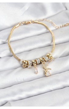 Pirinç Gold Renk Tinkerbell Charmlı Kadın Bileklik Altın Pirinç Gold Renk Tinkerbell Charmlı Kadın Bileklik Altın