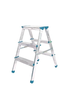 Çift Basamaklı Alüminyum Metal Merdiven Yükseklik 69cm Baş Genişlik 8cm Diğer Çift Basamaklı Alüminyum Metal Merdiven Yükseklik 69cm Baş Genişlik 8cm Diğer