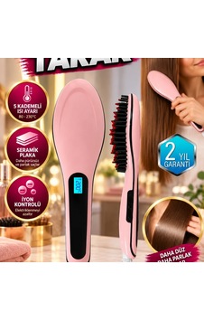 Dijital Saç Düzleştirici Tarak 5 Kademeli 80 230 C Isı Ayarı, Seramik Plaka Ve İyon Kontrolü Dijital Saç Düzleştirici Tarak 5 Kademeli 80 230 C Isı Ayarı, Seramik Plaka Ve İyon Kontrolü