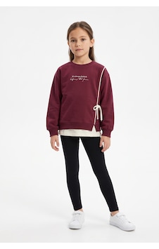 Toontoy Kids Toontoy Kız Çocuk Önü Baskılı Garni Detaylı Sweatshirt Vişne Toontoy Kids Toontoy Kız Çocuk Önü Baskılı Garni Detaylı Sweatshirt Vişne