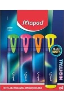 Maped Fosforlu Kalem Fluo Peps Nıghtfall 4 Lü 740700 Diğer Maped Fosforlu Kalem Fluo Peps Nıghtfall 4 Lü 740700 Diğer