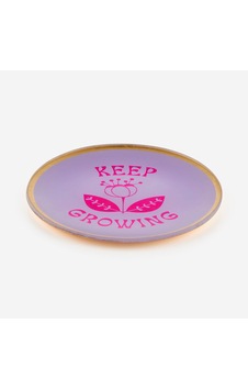 Pembe Cam Keepgrowing Dekoratif Tabak 13x1x13 Cm Pembe Cam Keepgrowing Dekoratif Tabak 13x1x13 Cm