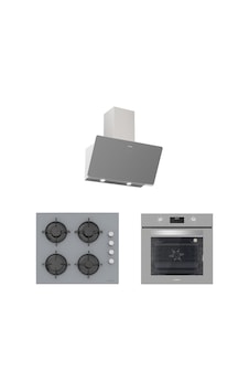 Silverline BO6502S02 - CS5349S01 - 3457 Soho 60 Gri Ankastre Set Silverline BO6502S02 - CS5349S01 - 3457 Soho 60 Gri Ankastre Set