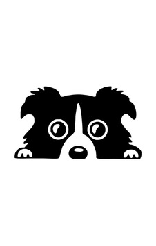 Komik Bakmak Pug Yavru Köpek Sticker Yapıştırma 2