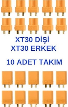 Xt30 Batarya Konnektör Dişi Erkek Takım Soket Lipo -10 Adet Takım Xt30 Batarya Konnektör Dişi Erkek Takım Soket Lipo -10 Adet Takım