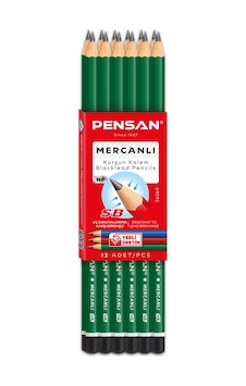 Pensan 12'li Mercanlı Kurşun Kalem / Diğer Pensan 12'li Mercanlı Kurşun Kalem / Diğer