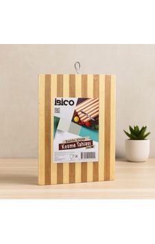Bambu Kesme Tahtası 18x28x1.3 Cm Metal Kulplu Açık Ceviz Bambu Kesme Tahtası 18x28x1.3 Cm Metal Kulplu Açık Ceviz