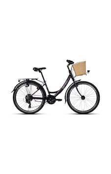 Carraro Jasmine 26"jant 21 Vites 38 Kadro V Fren Bayan Çamurluklu Bagajlı Şehir Bisikleti Mor Renk Mor