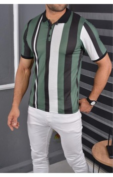 Mcz Giyim Beyaz - Yeşil Renk Polo Yaka Slim Fit Erkek T-shirt Beyazyeşil Mcz Giyim Beyaz - Yeşil Renk Polo Yaka Slim Fit Erkek T-shirt Beyazyeşil