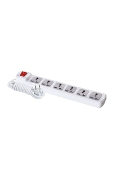 Far F307c 6'lı Anahtarlı Universal Grup Priz 5 Metre Uzun Kablolu Kontrollü Priz Far F307c 6'lı Anahtarlı Universal Grup Priz 5 Metre Uzun Kablolu Kontrollü Priz