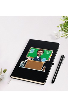 BK Gift Kişiye Özel Coğrafya Öğretmeni Karikatürlü Siyah Defter K BK Gift Kişiye Özel Coğrafya Öğretmeni Karikatürlü Siyah Defter K
