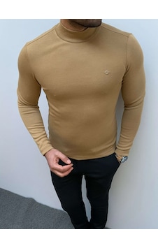 Modefendi Slim Fit A Kalite Pamuk Tam Boğazlı Kazak Hardal Modefendi Slim Fit A Kalite Pamuk Tam Boğazlı Kazak Hardal