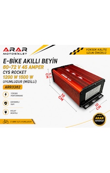 E-bike Akıllı Beyin 60-72 V 45 Amper Cys Rocket 1200 W 1500 W Uyumludur Midilli -arr3382 Diğer E-bike Akıllı Beyin 60-72 V 45 Amper Cys Rocket 1200 W 1500 W Uyumludur Midilli -arr3382 Diğer