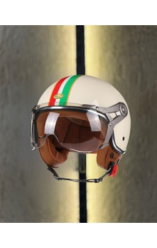 Aegıs Motosiklet Kaskı - Retro Açık Kask İtalyan Krem - Xl Aegıs Motosiklet Kaskı - Retro Açık Kask İtalyan Krem - Xl