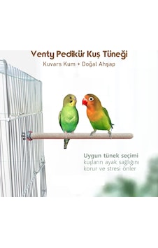 Venty Pedikür 12 MM Muhabbet Kuşu Tüneği 25 CM Uzunluk 2 Adet