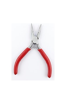 Kırmızı Mini Kargaburnu Pense, 125 Mm, Çelik Gövde, Kaymaz Saplı