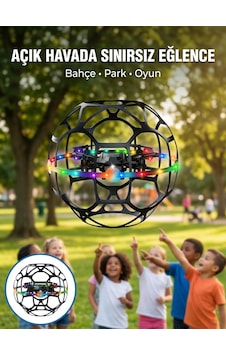 Znv Zenvia Mey İthalat Koruyucu Kafesli Dron El Hareketiyle Kontrol Edilebilen Uçan Znv2025 Cmn