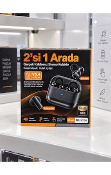 2 Si 1 Arada Kablosuz Bluetooth Kulaklık 4 Kulaklıklı Klipsli Ve Kulak İçi Tasarım Hi Fi Ses Dokunmatik Kontrol V5.4 Şarj Kutulu Siyah 2 Si 1 Arada Kablosuz Bluetooth Kulaklık 4 Kulaklıklı Klipsli Ve Kulak İçi Tasarım Hi Fi Ses Dokunmatik Kontrol V5.4 Şarj Kutulu Siyah
