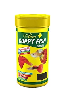 Ahm Guppy Fish Ganulat Lepistes Balık Yemi 100 Ml Ahm Guppy Fish Ganulat Lepistes Balık Yemi 100 Ml