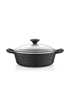 Esonez Frr Kt026 Granit Siyah Kısa Tencere 26 Cm
