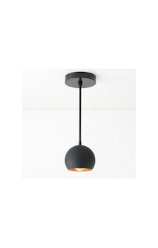 Riolight Modern Siyah Içi Gold Tekli Küre Metal Sarkit Avize Taba