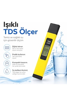 Işıklı Dijital Tds Ölçer Su Kalitesi Test Cihazı 608506103 Işıklı Dijital Tds Ölçer Su Kalitesi Test Cihazı 608506103