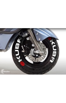 Kuba Lastik Yazısı Scooter Lastik Stikeri 10-14 İnç Arası Uyumlu