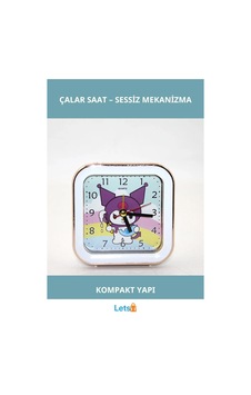 Kuromi Temalı Sessiz Çalar Saat Sevimli Tasarım İdeal Kompakt Çok Renkli Kuromi Temalı Sessiz Çalar Saat Sevimli Tasarım İdeal Kompakt Çok Renkli