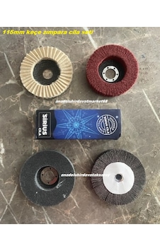 Dmr 115mm Keçe Zımpara Cila Seti Balta Bıçak Bileme Parlatma Cila Set 5pcs