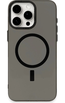 Newface Apple iPhone Uyumlu 15 Pro Kılıf Anka Pc Magneticsafe Sert Metal Kapak Semeglbl - 43 - Siyah Sıyah