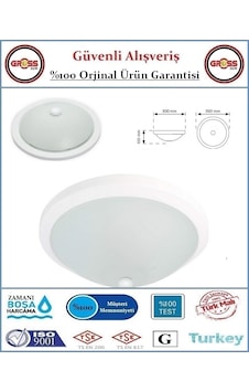 Netelsan Tavan Armatürü - Soft Camlı - Sensörsüz - Tek Duylu Cam - Beyaz Netelsan Tavan Armatürü - Soft Camlı - Sensörsüz - Tek Duylu Cam - Beyaz