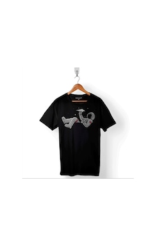 Uçan Astronot Uçurtma Uzay Yolculuğu Cosmos Baskılı Tişört Unisex T-shirt 001