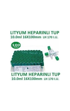 Tıpkimsan Lityum Heparinli Kan Alma Tüpü 100 Adet Tıpkimsan Lityum Heparinli Kan Alma Tüpü 100 Adet