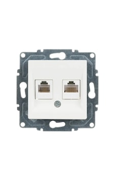 Eqona Radius Neoline Data + Nümeris Telefon Prizi Rj45 Cat5e + Cat3 , Beyaz Mekanizma + Tuşkapak Eqona Radius Neoline Data + Nümeris Telefon Prizi Rj45 Cat5e + Cat3 , Beyaz Mekanizma + Tuşkapak