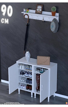 Zeta Portmanto Vestiyer Ayakkabılık Duvar Askılı Kapaklı 6 Bölmeli Hol Antre Çok Amaçlı Dolap 90 Cm Zeta Portmanto Vestiyer Ayakkabılık Duvar Askılı Kapaklı 6 Bölmeli Hol Antre Çok Amaçlı Dolap 90 Cm