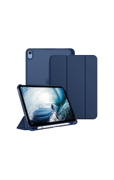 Apple iPad Uyumlu 11. A16 11inç/10. 10.9inç İle Uyumlu Kılıf Cover Kalem Bölmeli Pc Case Lacivert Sku: Zeusb0dwn96pnv Arka Kapak